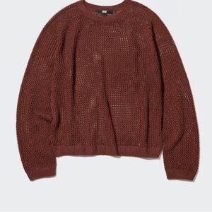Uniqlo Women’s 3D Knit Mesh Long Sleeve Crew Neck Sweater